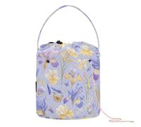 Summer Fresh Flower Bloom Sacchetto di immagazzinaggio del filato Crochet Hook Case Portatile per Crochet Carrier Progetto di lavoro a maglia