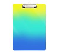 Summer Fresh Gradient Blu Giallo Fancy Appunti Impermeabile per Calcio Softball Coaching Dimensioni 9 x 12