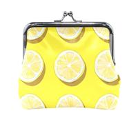 Summer Fresh Yellow Lemon Donna PU Leather Coin Purse Cute Mini Makeup Bag per le donne