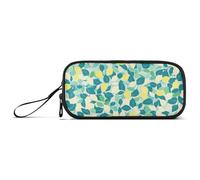 Summer Fresh Yellow Lemon Nylon Big Pencil Bag Grande Capacità Grande Astuccio con Cerniera Cancelleria per College Boys