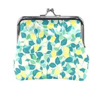 Summer Fresh Yellow Lemon PU Leather Small Coin Portable Mini Cosmetic Case per le donne