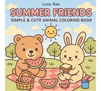 Summer Friends: Simple & Cute Animal Coloring Book