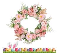 Summer Front Door Wreath - Spring Door Wreaths | Artificial LED Light Colorful Festive Decoration | Indoor Outdoor Flower Wreath Decor | For Home Holiday Wedding Party Window Festival
