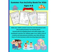 Summer Fun Activity Book for Kids Ages 4-8 Ice Cream, Cakes, Seashells, Matching Games, Tracing, and Puzzles for Hours of Learning Fun: Summer-Themed ... Matching Numbers, Perfect for Preschool