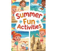 Summer Fun Activity Workbook in gray: beaches, sea creatures, kids, fun, engaging, activity, coloring,