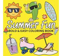 Summer Fun: Coloring Book For Adults, Kids & Teens, Simple and Big Designs Featuring Cute Animals Coquette Aesthetic (Bold & Easy Coloring)