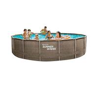 SUMMER FUN Piscina frame pool, Ø 427xh.107 cm, design rattan, include skimmer e scaletta