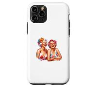 Summer Fun Two Grannys Old Ladies Cute Graphic Design Regalo Custodia per iPhone 11 Pro