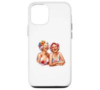Summer Fun Two Grannys Old Ladies Cute Graphic Design Regalo Custodia per iPhone 12/12 Pro