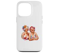 Summer Fun Two Grannys Old Ladies Cute Graphic Design Regalo Custodia per iPhone 13 Pro