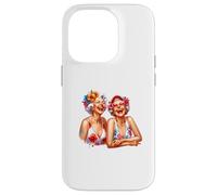 Summer Fun Two Grannys Old Ladies Cute Graphic Design Regalo Custodia per iPhone 14 Pro