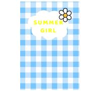 Summer Girl - Carnet de notes vichy bleu clair | Notebook aesthetic été | Journal girly cottage core