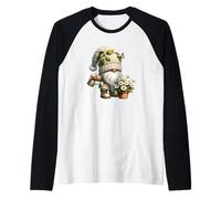 Summer Gnome Grandpa With Daisy Flowers For Gardening Mom Maglia con Maniche Raglan