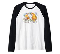 Summer GNOME with Bees And Daisy Flowers for Beekeeper Maglia con Maniche Raglan