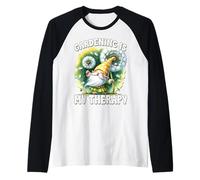 Summer Gnome With Dandelion Wishes Gardening Is My Therapy Maglia con Maniche Raglan