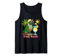 Summer Green Cheeked Conure Beach Please Occhiali da sole Birb Canotta
