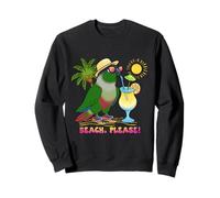 Summer Green Cheeked Conure Beach Please Occhiali da sole Birb Felpa