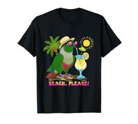 Summer Green Cheeked Conure Beach Please Occhiali da sole Birb Maglietta