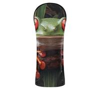 Summer Green Tree Frog Golf Covers Premium Leather Accessories with intercambiabili No. Tags for Woods and Driver Fairway Hybrid golf cart