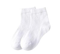 Summer Hot Children Socks Boy Girl Baby Cotton Fashion Mesh Black White Grey for 1 12 Years Kids Student Socks Pantaloni da jogging, bianco, 6-8 Jahre