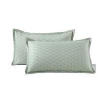 Summer Ice Bean Pillowcase Large Size Silk Cooling Single Person Core Washable Non-Machine Universal(Cool bubble pillowcase green [pair])