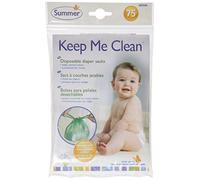 Summer Infant - 00050A - Keep Me Clean, Sacchetti porta-pannolini sporchi, monouso, 75 pz.