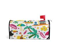 Summer Island Coconut White Decorative mailbox copre per l'estate unico natale copertura cassetta postale magnetica dimensione standard para buzon