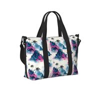 Summer Island Print Travel Duffle Bags for Women, Personal Item Pernottamento Weekender Sport Carry On Gym Bag per uomo donna