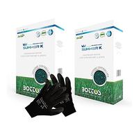 Summer K Bottos - 4 Kg Fertilizzante estivo ed invernale, antistress + Guanti da giardino Maxi Nylon B neri in poliestere e poliuretano