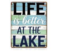 Summer Lake Life Is Better At The Lake Tin Sign 12x8 Inch