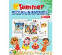 Summer Learning Packet for 1st & 2nd Grade | Math, Reading, Writing, Sight Words, and Fun Activities: Fun Summer Workbook with No-Prep Printable Pages ... Ages 6-8 | Great for Review & Skill Practice