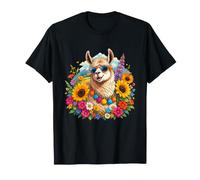 Summer Llama con Occhiali da Sole Girasole Flore Maglietta