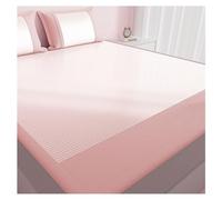 Summer Mattress, A Super Cold Fiber Mattress Suitable for Hot Sleepers, with a Silky Surface, Wrinkle Free And Noise Free Cold Bed Cover, Three Piece Set(Pink,1.5mx2.0m)