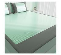 Summer Mattress, A Super Cold Fiber Mattress Suitable for Hot Sleepers, with a Silky Surface, Wrinkle Free And Noise Free Cold Bed Cover, Three Piece Set(Green,1.5mx2.0m)