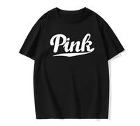 Summer Men's Casual T-Shirt Fashionable Letter Printing Versatile Round Neck Pure Cotton Comfortable Short-Sleeved Men's Top Black M