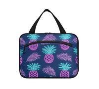 Summer Neon Ananas Foglia Hanging Travel Toiletry kit con gancio, Designer Lavabile Impermeabile Toiletry Bag per mamma Trip estuche de maquillaje para Mujer L