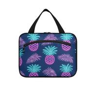 Summer Neon Ananas Leaf Hanging Large Hanging Toiletry Bag con gancio, Designer Multifunzionale Makeup Cosmetic Bag per i viaggiatori Viaggiare bolsas para maquillaje L