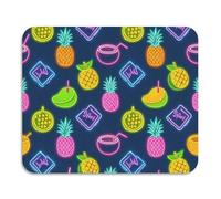 Summer Neon Coconut Fruit Ananas scolapiatti per piatti con tappetino, facile da pulire, assorbente, tappetino per terra diatomacea essenziale per la casa, 59,9 x 50 cm