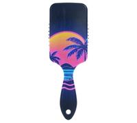 Summer Neon Coconut Tree Sunset antistatico mens spazzola per capelli Progettato cuoio capelluto massaggiatore spazzola per capelli sottili con manico ergonomico cepillos para cabello