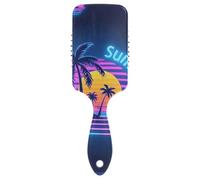 Summer Neon Coconut Tree Sunset spazzola per capelli antistatica per colpo Spazzola da massaggio progettata per la crescita dei capelli con manico ergonomico cepillo para cabello