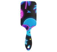 Summer Neon Cool Glasses Coconut Tree liscia districante spazzola per capelli Progettato testa massaggiatore cuoio capelluto per capelli sottili con manico ergonomico cepillo para cabello rizado