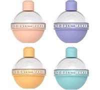 Summer New Creative Light Bulbs Ice Molds, 6 cm Large Ice Ball Lovely Ice Bulb MoldsReusable, Sphere Ice Mold for Whiskey and Cocktails, Light Bulbs Ice Molds with Lids. (4pcs)