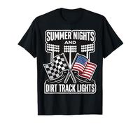 Summer Nights And Dirt Track Lights Corse Maglietta