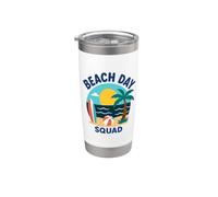 Summer Ocean Vacation Funny Beach Day Squad Bicchiere termico in acciaio inox doppia parete