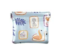 Summer Plaids Cartoon Tropical Blue PU Leather Small Coin Cute Mini Change Wallet Coin Pocket per le donne