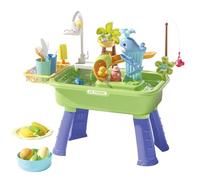 Summer Pool Toy Water Table - Kitchen Play Sink Activity Playset, Interactive Learning Equipment, Promoting Creativity Coordination Development | For Boys Girls Backyard Patio Beach Camping Daycare