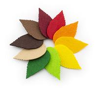 Summer-Ray 100 decorazioni in feltro per foglie laser in 10 colori