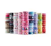 Summer-Ray 164,6 Metri di Nastro Grosgrain Stampato - 10mm di Larghezza - 90 Design Unici, 1,83 Metri per Colore - Poliestere, Lavabile & Inalterabile - Perfetto per Artigianato & Cucito