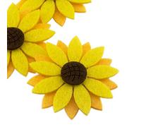 Summer-Ray, 20 ritagli a triplo strato in feltro, motivo girasole, 5,1 cm, decorazioni fai da te per scrapbooking e decorazioni per la casa