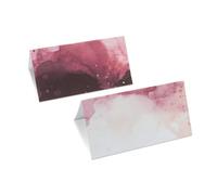 Summer-Ray - 48 segnaposto a due lati, colore bordeaux acquerello, per tavolo da matrimonio